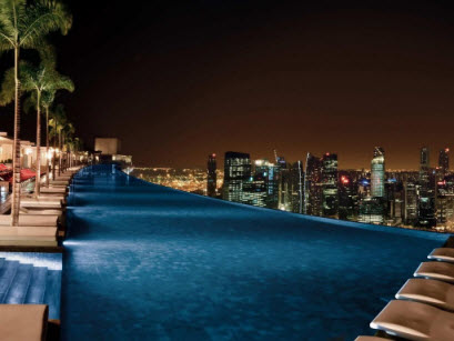 Infinity Pool di Marina Bay Sands Hotel Singapura