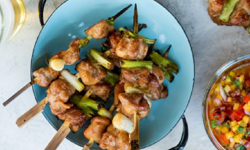 Nasi Ayam Yakitori dengan Sayuran Bekal Sekolah Anak